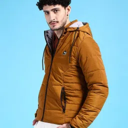 the indian garage co Men Regular Fit Hooded Puffer Jacket image 2