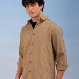 the indian garage co Men Patterned Relaxed Fit Shirt image 2