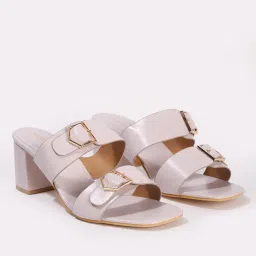 fyre rose Women Chunky Heeled Sandals with Buckle Accent image 2