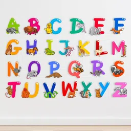 cvanu Alphabet Learning with Fun Self-Adhesive Wall Sticker image 2