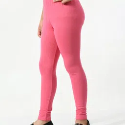 indiweaves Girls Pack of 4 High-Rise Leggings with Elasticated Waist image 2