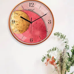 random Printed Round Analog Wall Clock image 2
