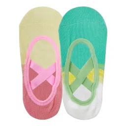 mint & oak Pack of 2 Women Colourblock Athletic Socks image 2