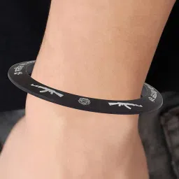 morir Men Silver-Plated Kada image 2