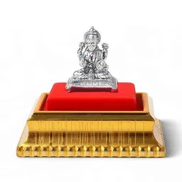 akshat sapphire Pure Silver Goddess Lakshmi Idol with Acrylic Box image 2