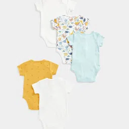 mothercare Pack of 5 Printed Bodysuits image 2