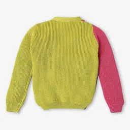 ed-a-mamma Girls Colourblock Front-Open Sweater image 2