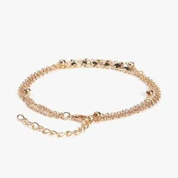 yousta Women Multi-Layered Anklet with Adjustable Chain Extention image 2