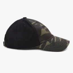 dnmx Men Camo Print Panelled Baseball Cap with Brand Applique image 2