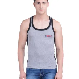 dollar bigboss Pack of 2 Men Solid Cotton Racerback Styled Gym Vest image 2