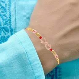 om jewells RK1000398 Stone-Studded Rakhi Bracelet image 2