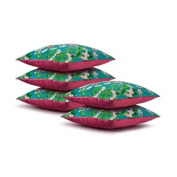 sej by nisha gupta Set of 5 Floral Print Cushion Cover - 16" x 16" image 2