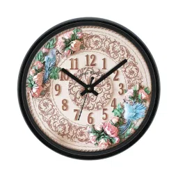random Floral Print Wall Clock with Glass image 2