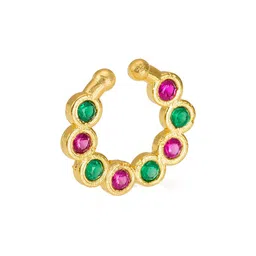 bevogue Stone-Studded Gold-Plated Nosepin image 2