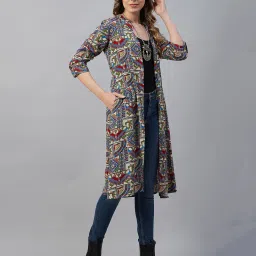 azira Geometric Pattern Front-Open Shrug image 2