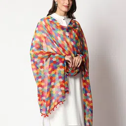 weavers villa Printed Dupatta with Tassels image 2