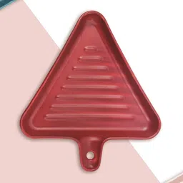 clay craft Triangle Shaped Ceramic Grill Plate image 2