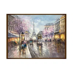 artsense Paris City Landscape Art Canvas Painting 40" x 30" image 2
