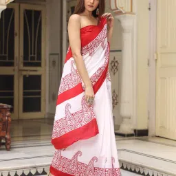 shivanya handicrafts Printed Saree with Blouse Piece image 2