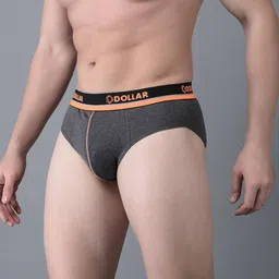 dollar Pack of 3 Men Super Combed Cotton Solid Brief image 2