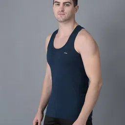 dollar Pack of 2 Men Solid Combed Cotton Shrinkless Vest image 2