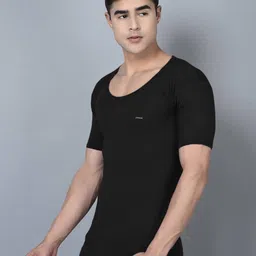 dollar bigboss Pack of 3 Men Solid Combed Cotton Shrinkless Vest image 2