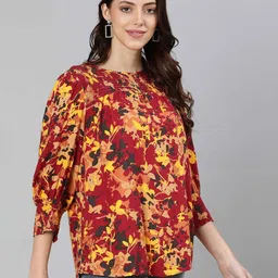 oxolloxo Women Floral Print Relaxed Fit Top image 2