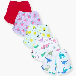 yuv Pack of 5 Printed Shorts with Elasticated Waistband image 2