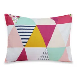 good homes 144 TC Geometric Print Double Bedsheet with Pillow Covers image 2
