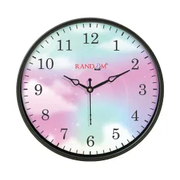 random Round Shaped Plastic Wall Clock image 2