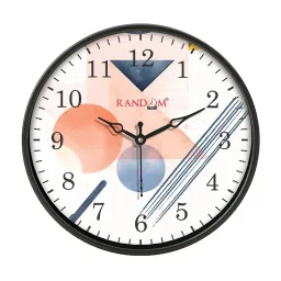 random Geometric Print Round Shaped Wall Clock image 2