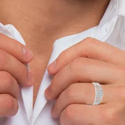 vshine fashion jewellery Rhodium-Plated Heart Design Ring image 2