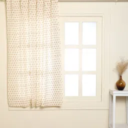 indie picks Hand Dyed Handblock Print Cotton Window Curtain image 2