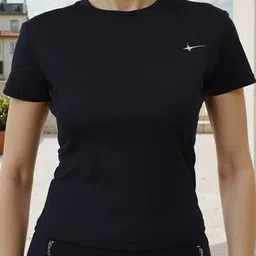 Shein Activewear Short Sleeve Logo Placement Print Fitted Crew Tshirt-picture-12