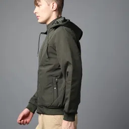 fort collins Men Slim Fit Zip-Front Jacket with Detachable Hood image 2