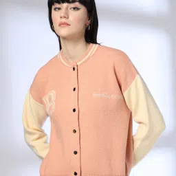 teamspirit Women Colourblock Regular Fit Cardigan image 2