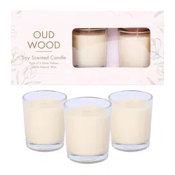 parkash candles Set of 3 Scented Votive Glass Candles image 2