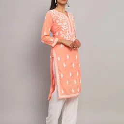 paramount chikan Chikankari Straight Kurta image 2
