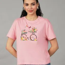 Shein Casual Short Drop-Shoulder Sleeves Chest Graphic Print Crew T-Shirt-picture-53