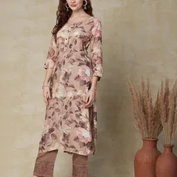 fashor Floral Print Straight Kurta image 2