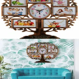 attractionz Analog Wall Clock with Photo Frame image 2