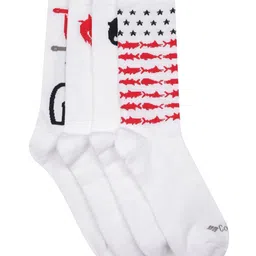 columbia Pack Of 4 Men Typographic Above Calf Length Socks image 2