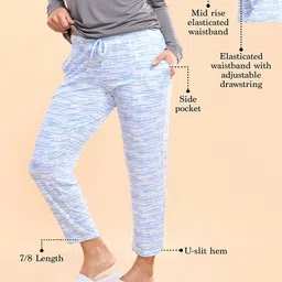 enamor Women Printed Straight Fit Trackpants image 2