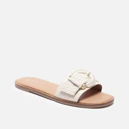 allen solly Women Flat Sandals with Belt-Buckle Design image 2