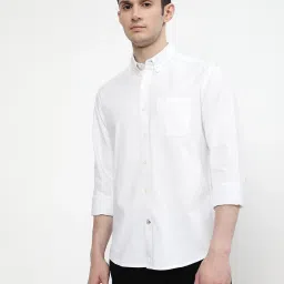 netplay Men Core Oxford Slim Fit Shirt with Patch Pocket image 2