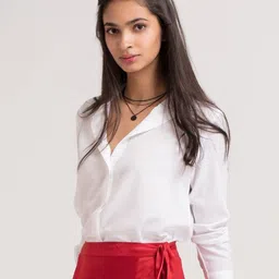 shaye Button-Down Shirt with Cuffed Sleeves image 2