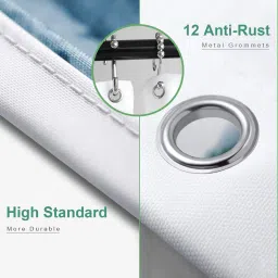 homewards Geometric Waterproof Shower Curtains for Bathroom image 2