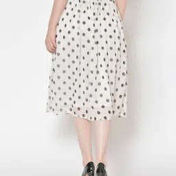 cation Polka-Dot Print Flared Skirt image 2
