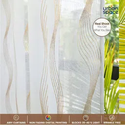 urban space Set of 2 Door Curtains with Tieback and Eyelets image 2