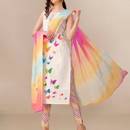 youthnic Women Embellished Straight Kurta with Pants & Dupatta image 2